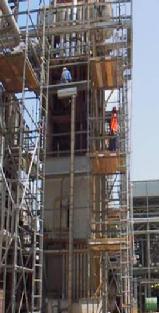 Worker's labor in industrial construction